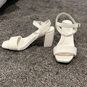 White block heel sandal- MIA -size 8